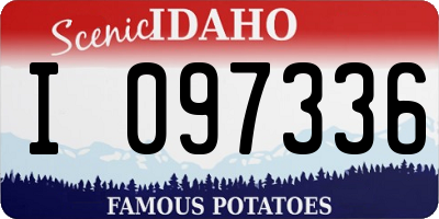 ID license plate I097336