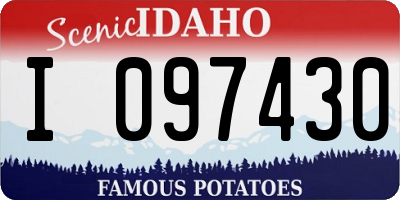 ID license plate I097430