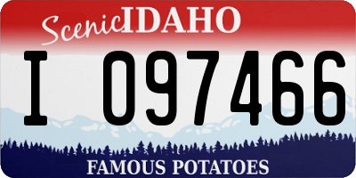 ID license plate I097466