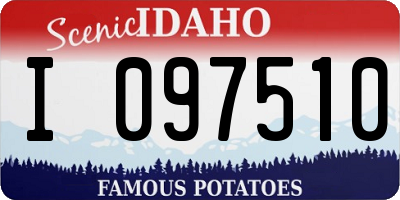 ID license plate I097510