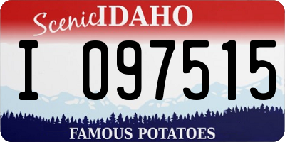 ID license plate I097515