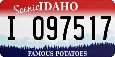 ID license plate I097517