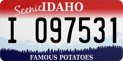 ID license plate I097531