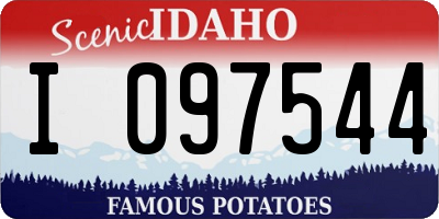 ID license plate I097544