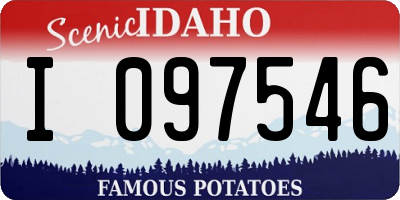 ID license plate I097546