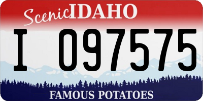 ID license plate I097575