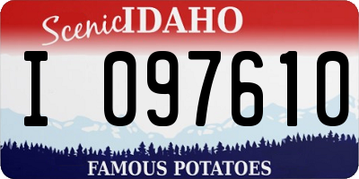ID license plate I097610