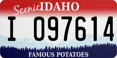 ID license plate I097614