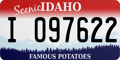 ID license plate I097622