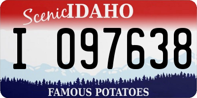 ID license plate I097638