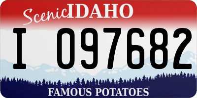 ID license plate I097682