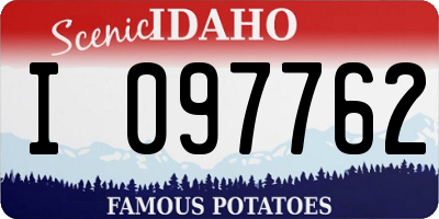 ID license plate I097762