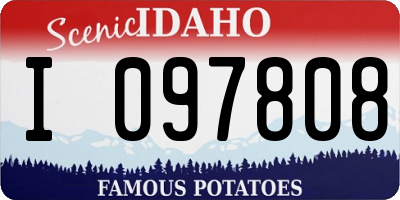 ID license plate I097808
