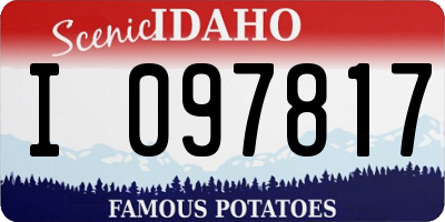 ID license plate I097817