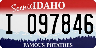 ID license plate I097846