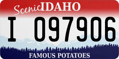 ID license plate I097906