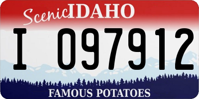 ID license plate I097912
