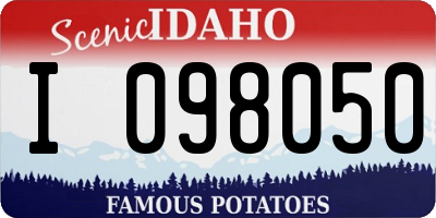 ID license plate I098050