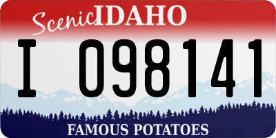 ID license plate I098141