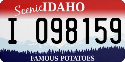 ID license plate I098159