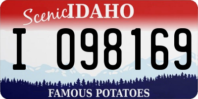 ID license plate I098169