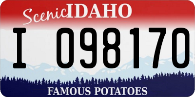ID license plate I098170