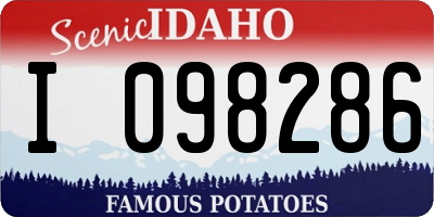 ID license plate I098286