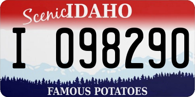 ID license plate I098290