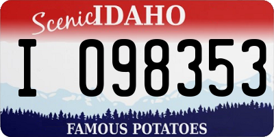 ID license plate I098353