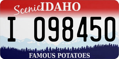 ID license plate I098450