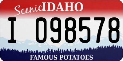 ID license plate I098578