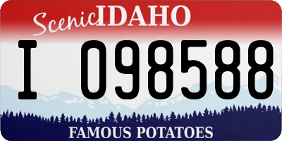 ID license plate I098588