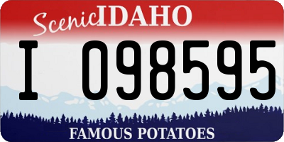 ID license plate I098595