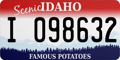 ID license plate I098632