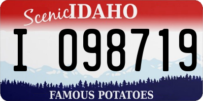 ID license plate I098719