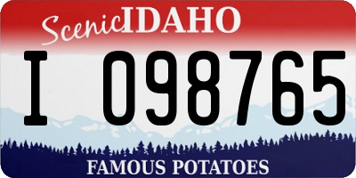 ID license plate I098765