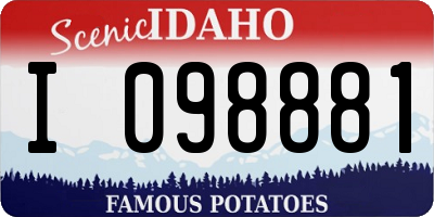 ID license plate I098881