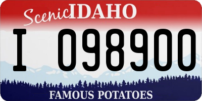 ID license plate I098900