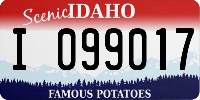 ID license plate I099017