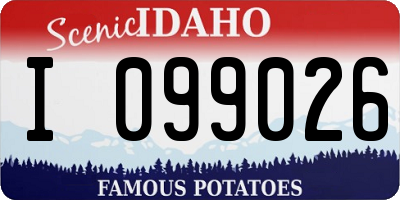 ID license plate I099026