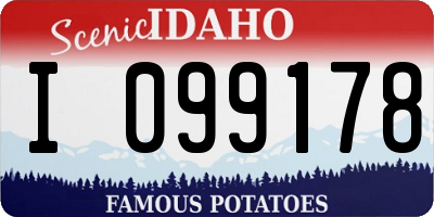 ID license plate I099178