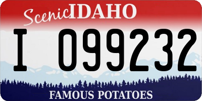 ID license plate I099232