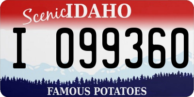 ID license plate I099360