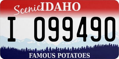 ID license plate I099490