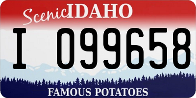 ID license plate I099658