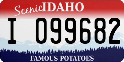 ID license plate I099682