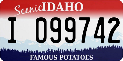 ID license plate I099742