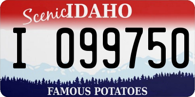 ID license plate I099750