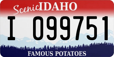 ID license plate I099751