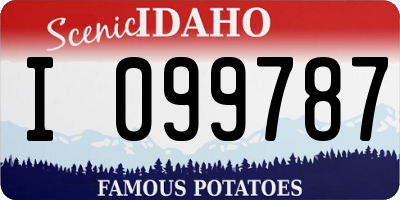 ID license plate I099787